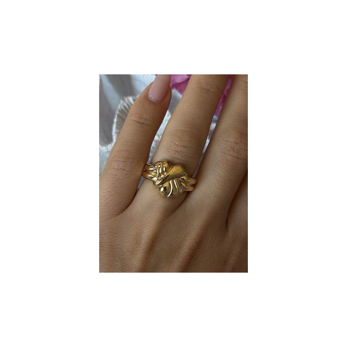 925 Sterling Silver Gold Plated Ring Size 7