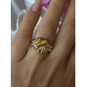 925 Sterling Silver Gold Plated Ring Size 7