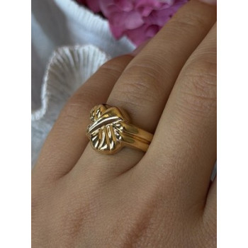 925 Sterling Silver Gold Plated Ring Size 7