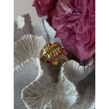 925 Sterling Silver Gold Plated Ring Size 7