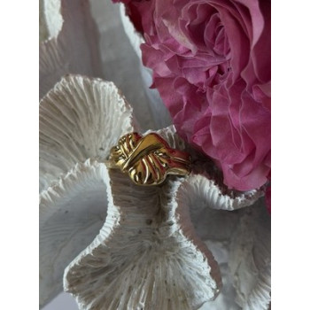 925 Sterling Silver Gold Plated Ring Size 7