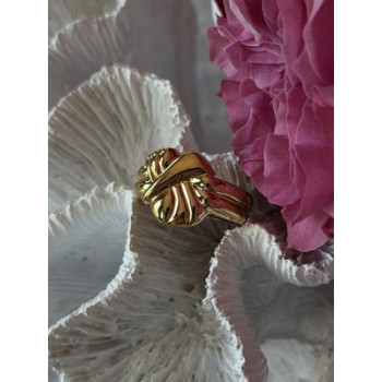 925 Sterling Silver Gold Plated Ring Size 7