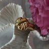 925 Sterling Silver Gold Plated Ring Size 7