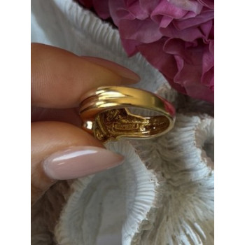 925 Sterling Silver Gold Plated Ring Size 7