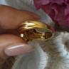 925 Sterling Silver Gold Plated Ring Size 7