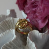 925 Sterling Silver Gold Plated Ring Size 7