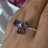 925 Sterling Silver Gold Plated Bow Cz Ring Size 10