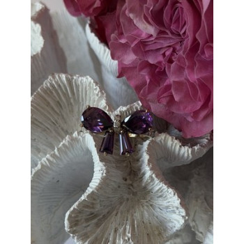 925 Sterling Silver Gold Plated Bow Cz Ring Size 10