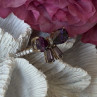 925 Sterling Silver Gold Plated Bow Cz Ring Size 10