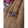 925 Sterling Silver Gold Plated Bow Cz Ring Size 10