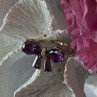 925 Sterling Silver Gold Plated Bow Cz Ring Size 10