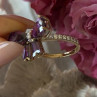 925 Sterling Silver Gold Plated Bow Cz Ring Size 10