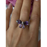 925 Sterling Silver Gold Plated Bow Cz Ring Size 10