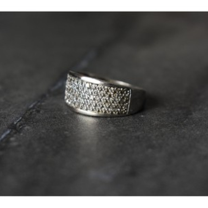 925 Sterling Silver CZ Ring Size 8