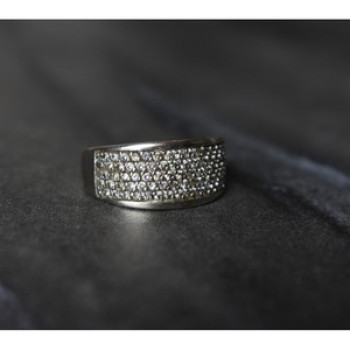 925 Sterling Silver CZ Ring Size 8