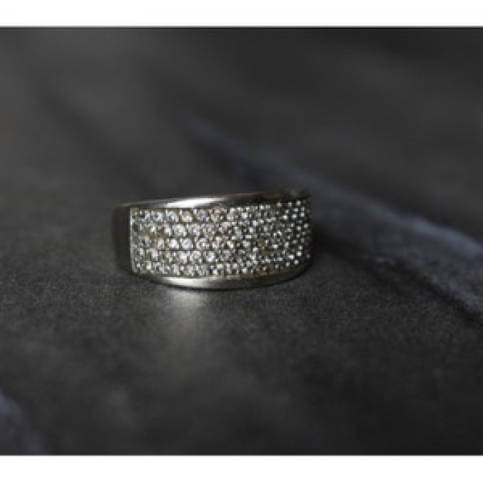 925 Sterling Silver CZ Ring Size 8