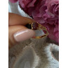 925 Sterling Silver Gold Plated Carved Carnelian Onyx Jade Ring Size 7