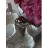 925 Sterling Silver Ruby & Marcasite Ring Size 8