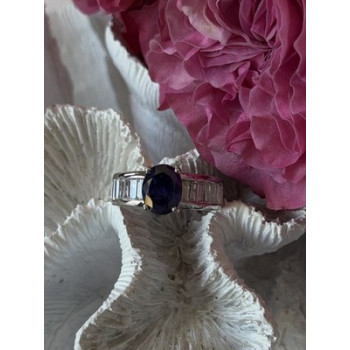 925 Sterling Silver Tourmaline & Beryl Ring Size 8