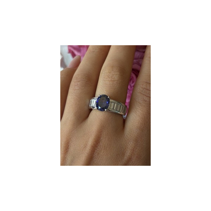 925 Sterling Silver Tourmaline & Beryl Ring Size 8