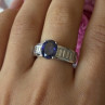 925 Sterling Silver Tourmaline & Beryl Ring Size 8