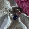 925 Sterling Silver Tourmaline & Beryl Ring Size 8