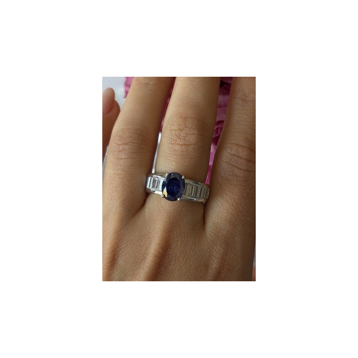 925 Sterling Silver Tourmaline & Beryl Ring Size 8