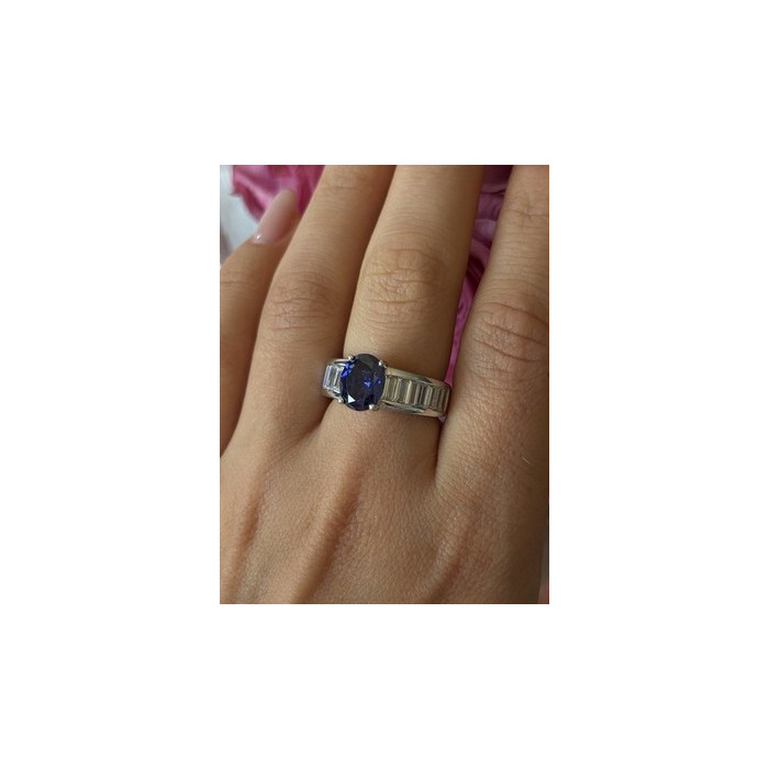 925 Sterling Silver Tourmaline & Beryl Ring Size 8