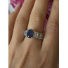 925 Sterling Silver Tourmaline & Beryl Ring Size 8