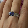 925 Sterling Silver Tourmaline & Beryl Ring Size 8