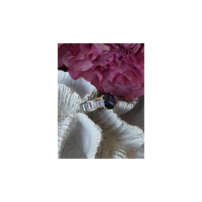 925 Sterling Silver Tourmaline & Beryl Ring Size 8