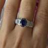 925 Sterling Silver Tourmaline & Beryl Ring Size 8