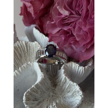 925 Sterling Silver Tourmaline & Beryl Ring Size 8