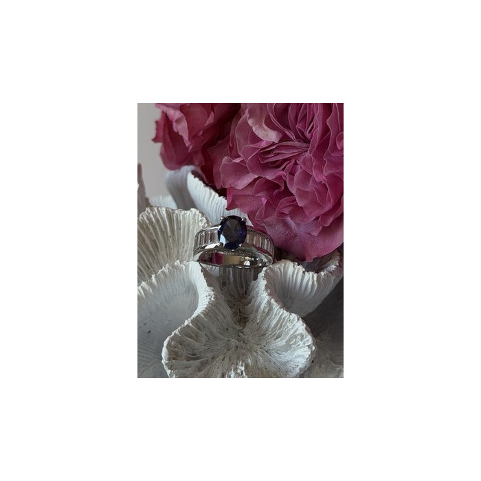 925 Sterling Silver Tourmaline & Beryl Ring Size 8