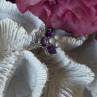 925 Sterling Silver Amethyst & Pearl Ring Size 8