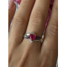 925 Sterling Silver Pink Sapphire Heart Ring Size 10
