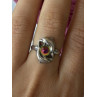 Vintage 925 Sterling Silver Rainbow Crystal Disco Ball Dolphins Ring Size 8