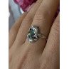 Vintage 925 Sterling Silver Rainbow Crystal Disco Ball Dolphins Ring Size 8