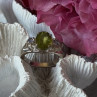 925 Sterling Silver Peridot & Tanzanite Ring Size 7