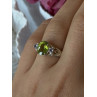 925 Sterling Silver Peridot & Tanzanite Ring Size 7