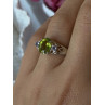 925 Sterling Silver Peridot & Tanzanite Ring Size 7