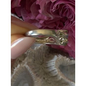 925 Sterling Silver Peridot & Tanzanite Ring Size 7