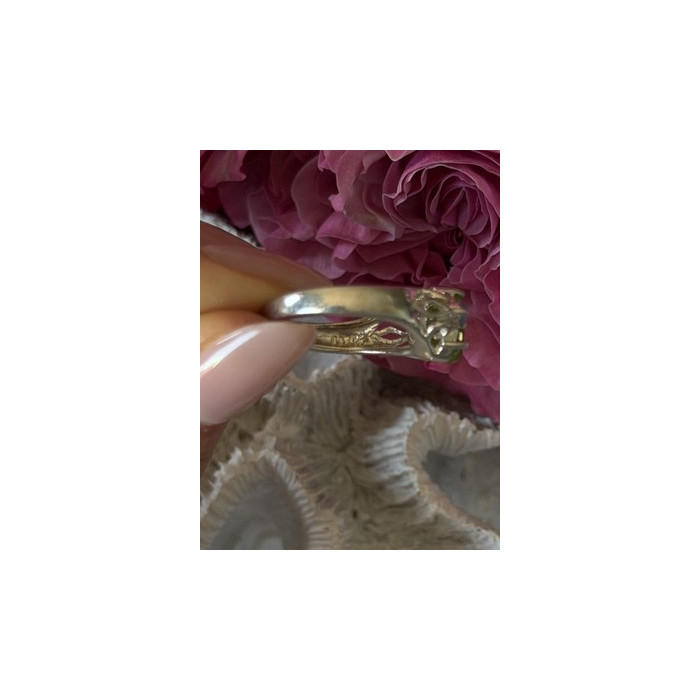 925 Sterling Silver Peridot & Tanzanite Ring Size 7