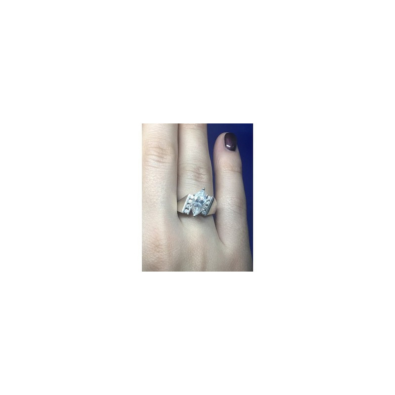 925 Sterling Silver CZ Ring Size 6.5