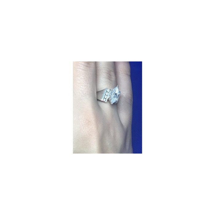 925 Sterling Silver CZ Ring Size 6.5