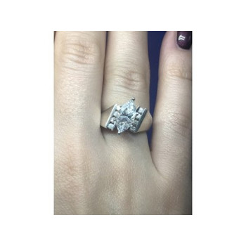 925 Sterling Silver CZ Ring Size 6.5