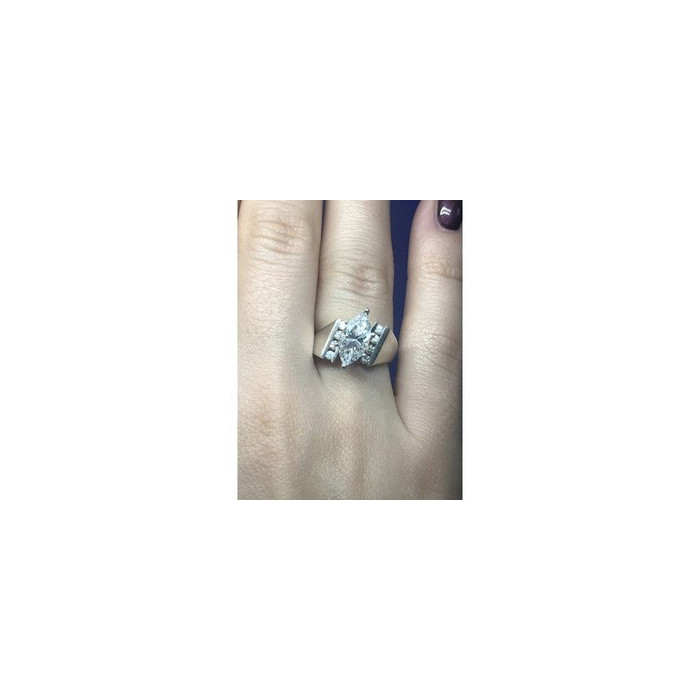 925 Sterling Silver CZ Ring Size 6.5
