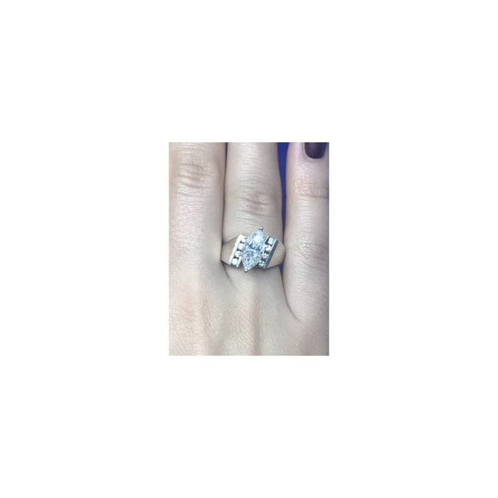 925 Sterling Silver CZ Ring Size 6.5