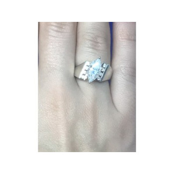 925 Sterling Silver CZ Ring Size 6.5