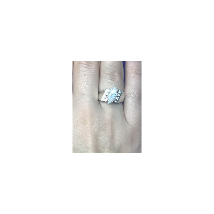 925 Sterling Silver CZ Ring Size 6.5